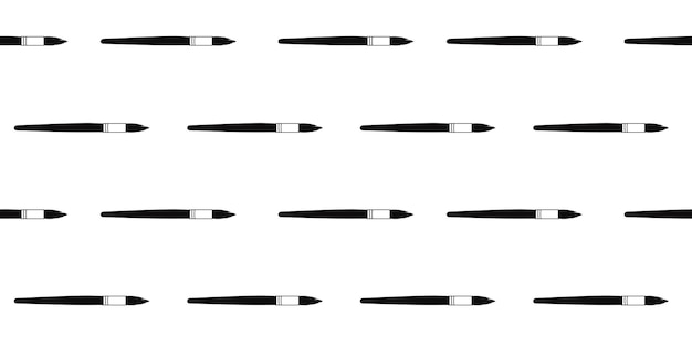 自然または合成ブラシを使用したベクトル フラット手描かれたシームレス パターン
