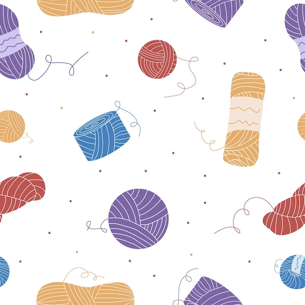 Vector vector flat hand drawn seamless pattern