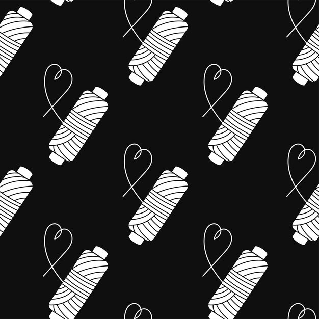 Vector flat hand drawn seamless pattern