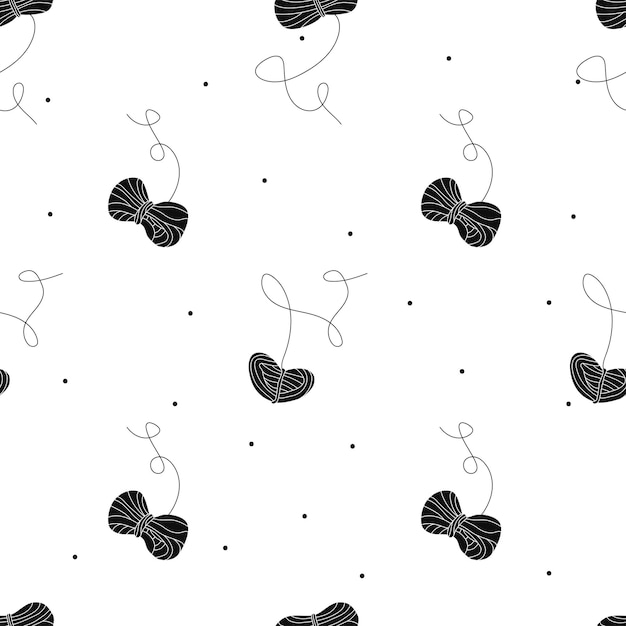 Vector flat hand drawn seamless pattern