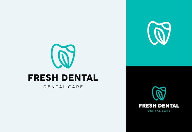 Vector vector flat icon dental clinic logo