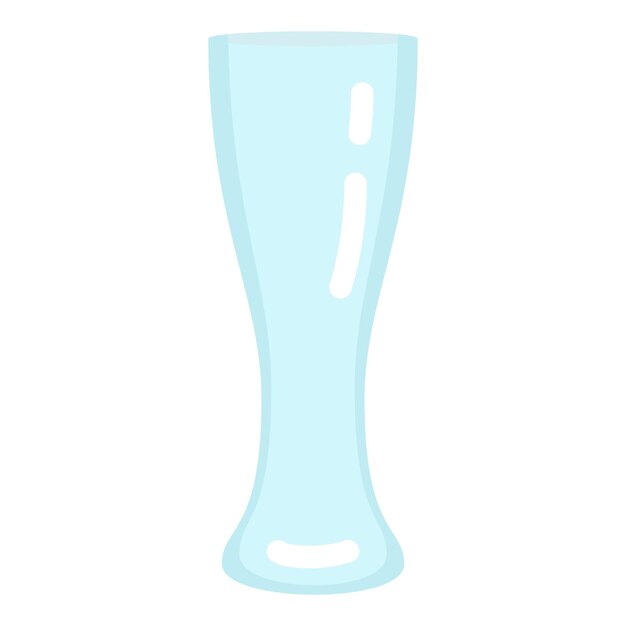 Vector Flat Icon Empty Beer Glass