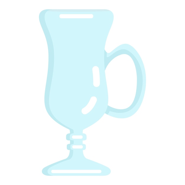 Vector flat icon empty irish glass