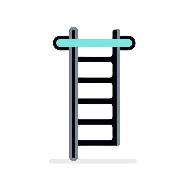 Vector flat icon of a flat vector icon of a ladder