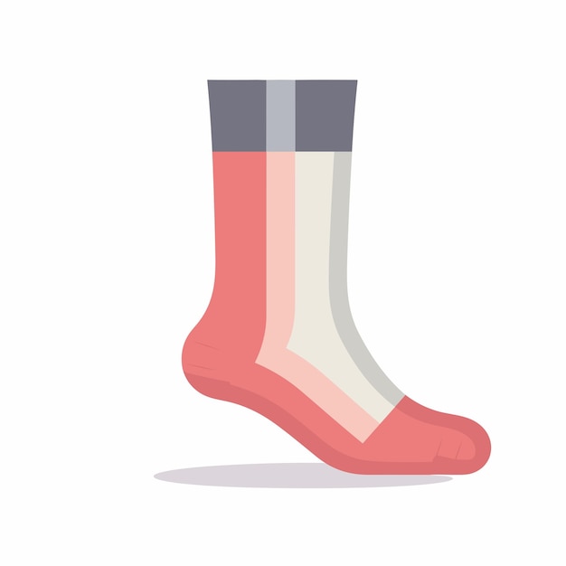 Векторная плоская икона пара носков с розовым носком сверху