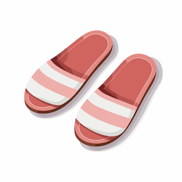 벡터 터 평평한 아이콘 분홍색과 색 줄무 신발