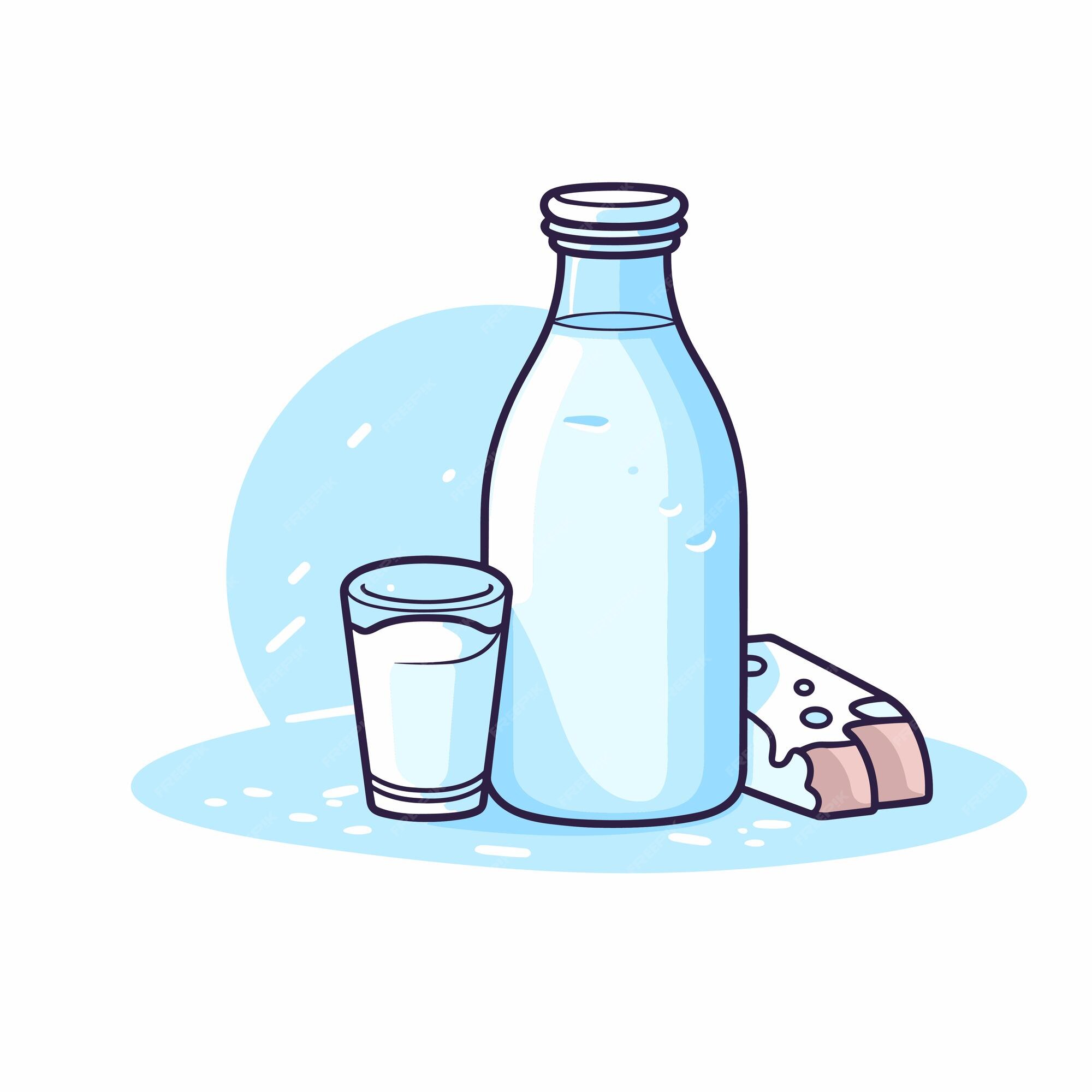 Bottle and glass of water flat icon, Stock vector