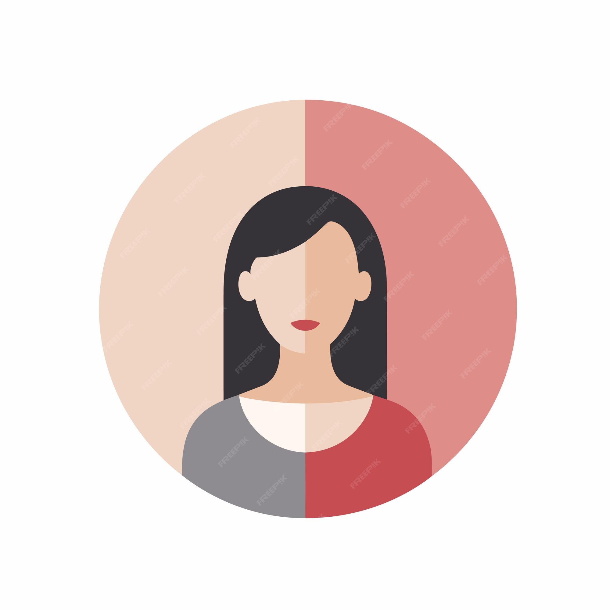 Premium Vector  Female avatar flat icon design vector illustration