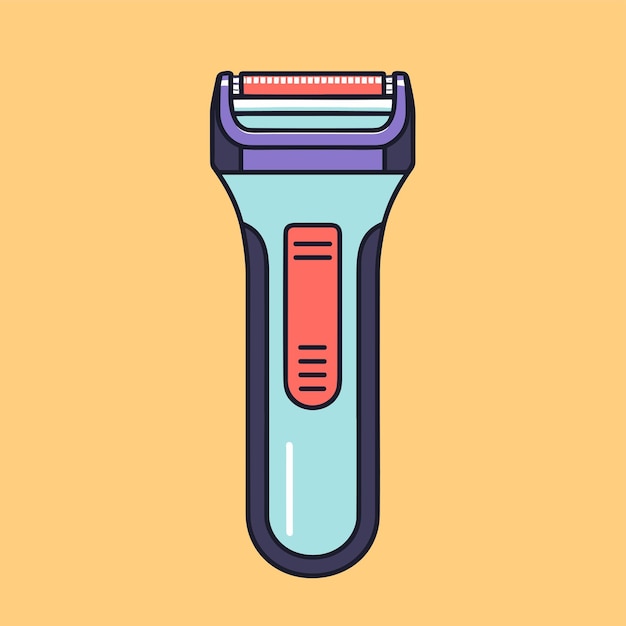 Vector flat icon of a yellow background with a flat hair dryer icon in a vector design