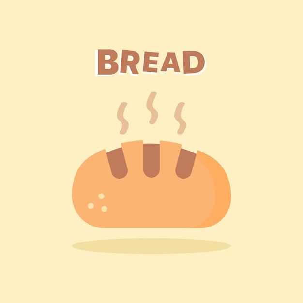 Vector flat illustration bread