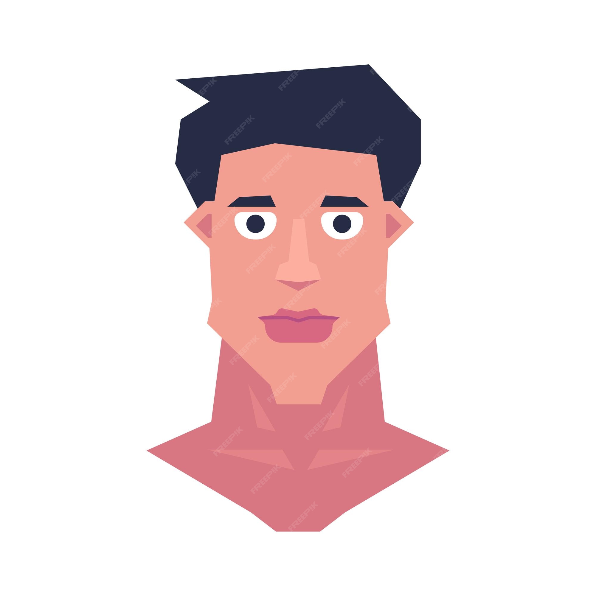 Premium Vector  Vector flat illustration of a brutal gigachad face