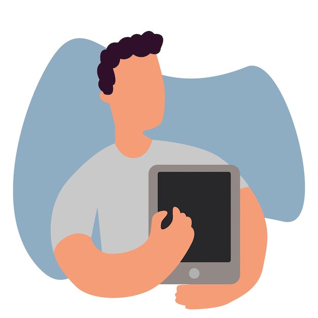 vector flat illustration business and finance concept a person who is busy with business affairs and implementing new ideas suitable for social networks screensavers and as a templatex9xa