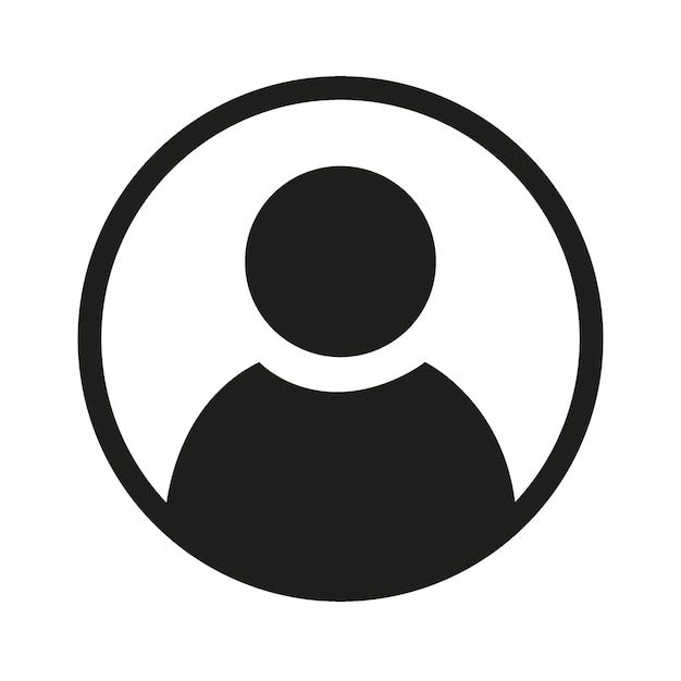 Вектор Векторная плоская иллюстрация в черном цвете аватар профиль пользователя икона лица гендерно нейтральный силуэт профильный рисунок подходит для профилей социальных сетей иконы защитники экрана и в качестве шаблона x9xa