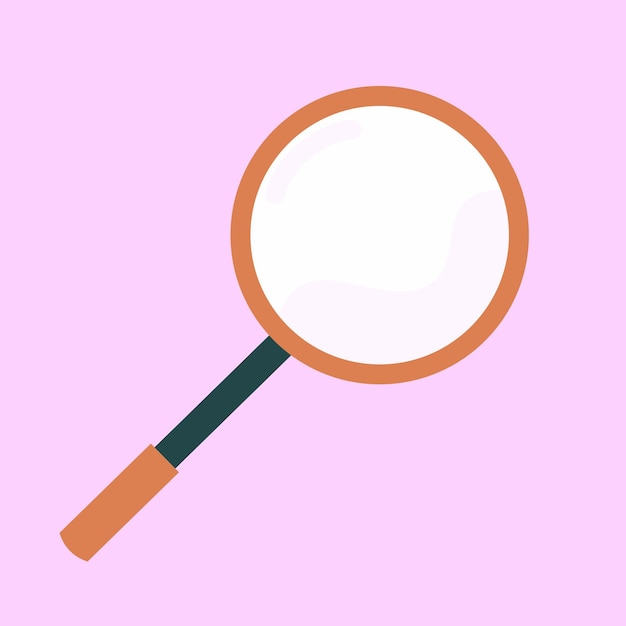 Vector flat illustration of a magnifying glass