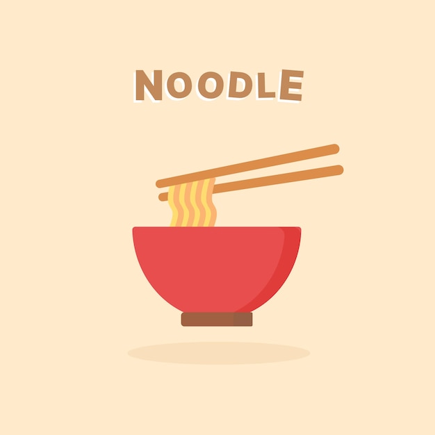 Vector vector flat illustration noodle