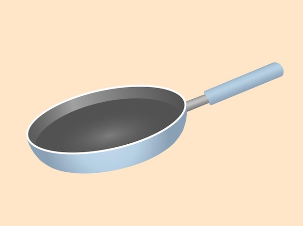 Векторная плоская иллюстрация сковороды для приготовления пищи