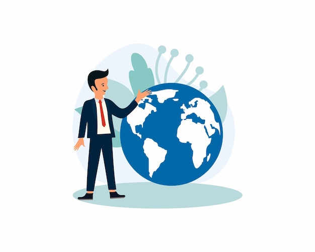 Vector flat illustration small people prepare for the day of the environment save the planet