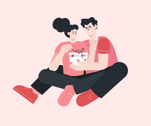 Vector vector flat illustration for valentines day celebration