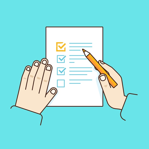 vector flat linear illustration in blue colors