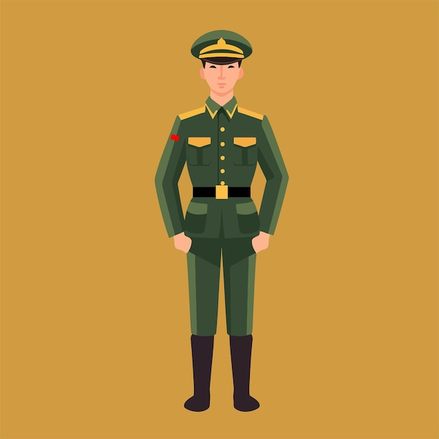 Premium Vector Vector flat military officer