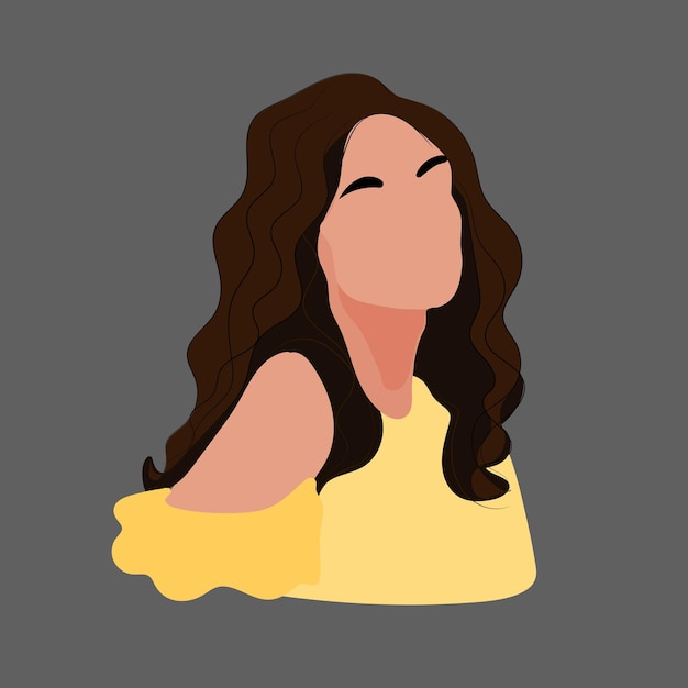 Vector flat minimalist style portret