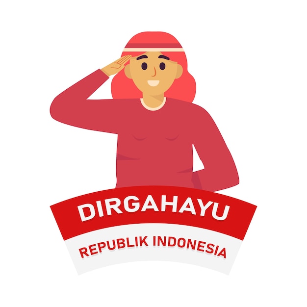 벡터 평면 사람들 dirgahayu republik indonesian