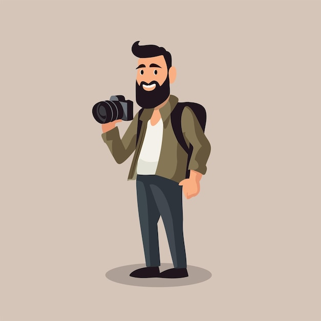 Vector vector flat photographer 2