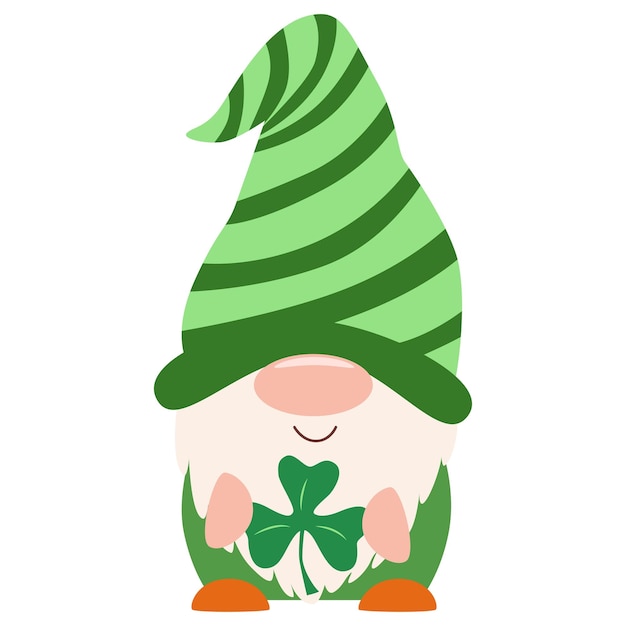 Vector vector flat saint patrick day gnome