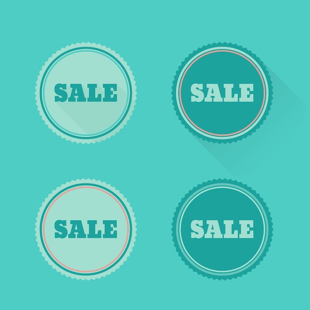 Vector flat sale stickers