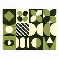 Vector vector flat simple geometric mosaic elements geometric shape design01