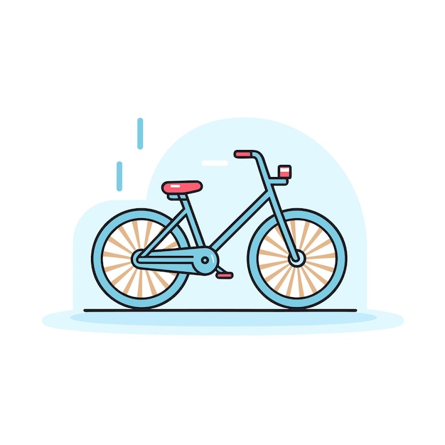 Vector of a flat style bicycle icon