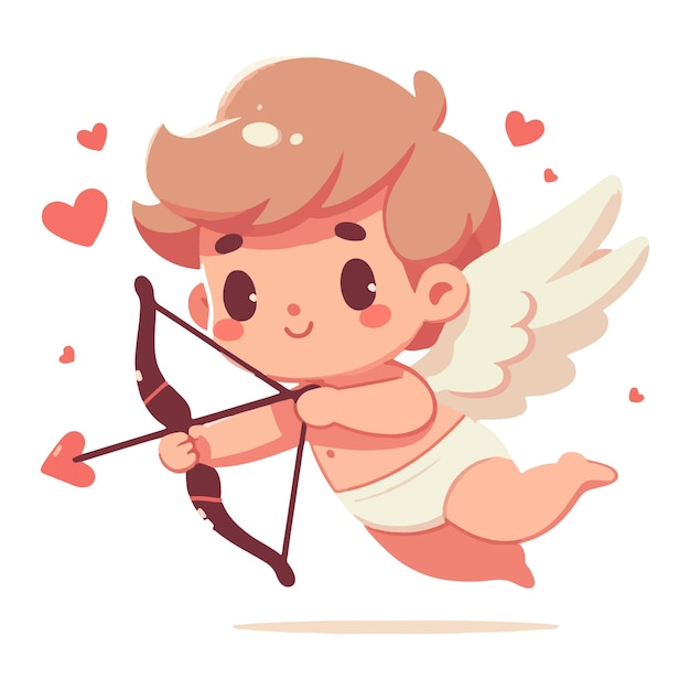 Vector vector flat valentines day cupid characters collection