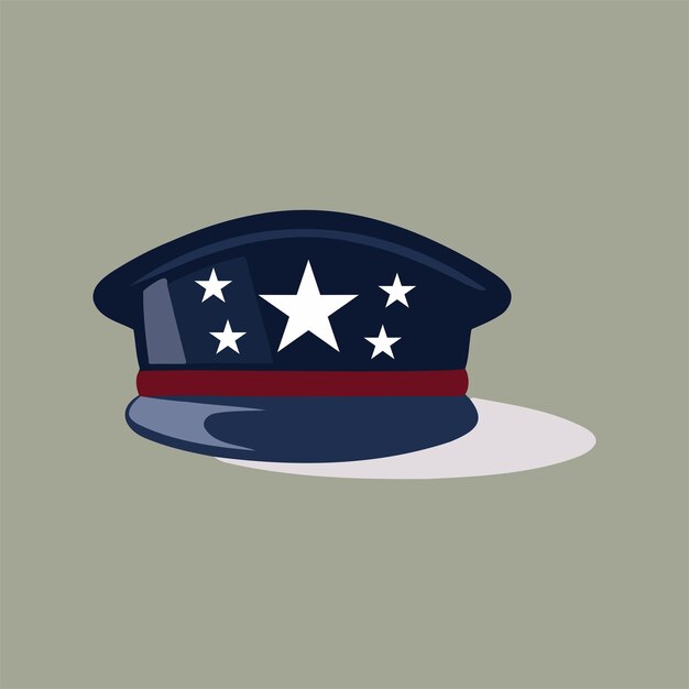 Vector vector flat veterans day of cap