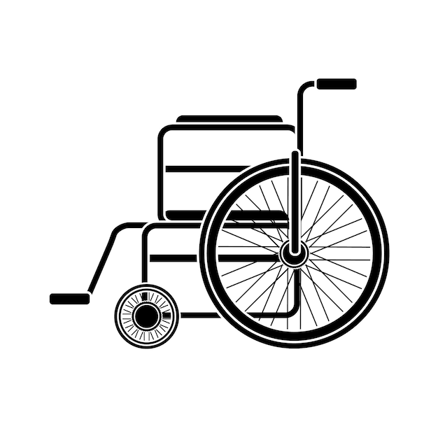 Vector flat wheelchair icon