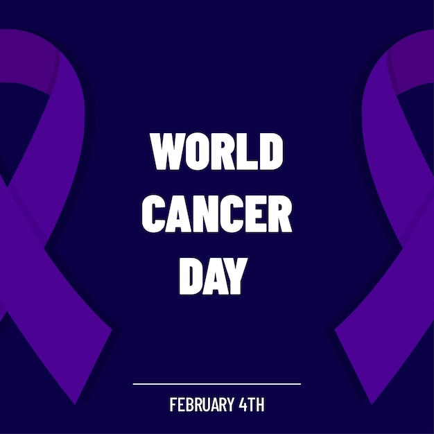 Vector vector flat world cancer day background