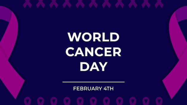 Vector vector flat world cancer day background