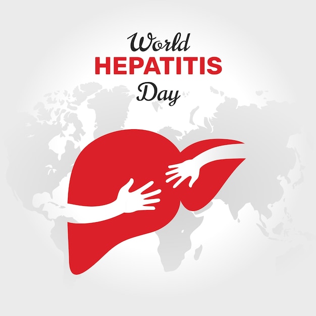 Vector flat world hepatitis day illustration