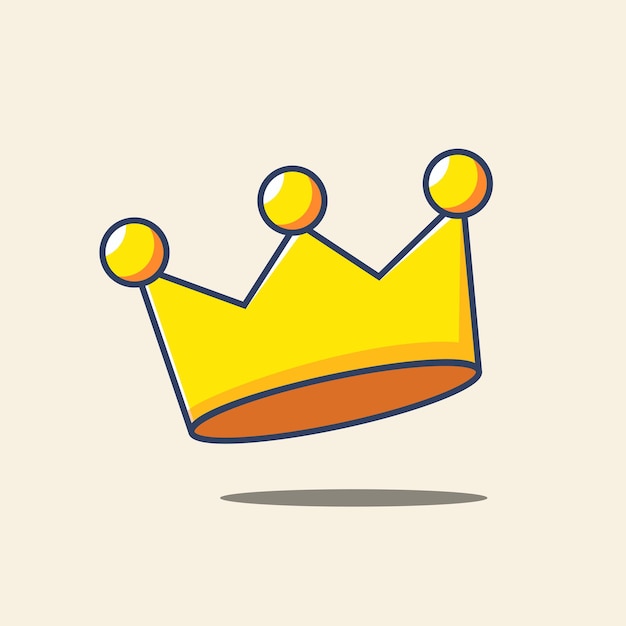 Vector vector floating crown cartoon cute illustration