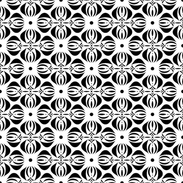 Vector Floral Art Nouveau Seamless Pattern. Geometric decorative leaves texture. Flowers concept