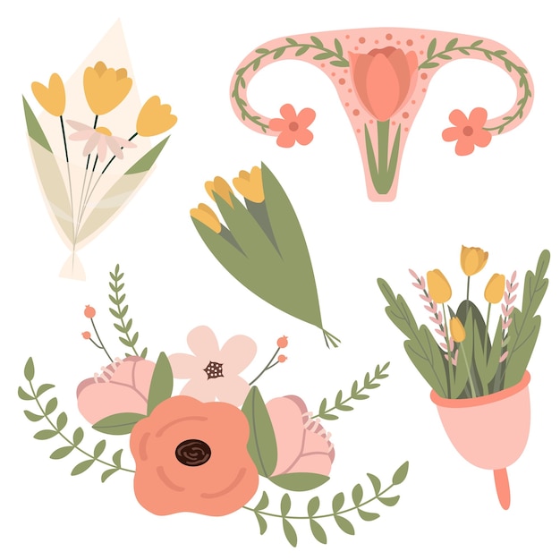 Vector floral bouquet design garden pink peach Wedding vector invite card