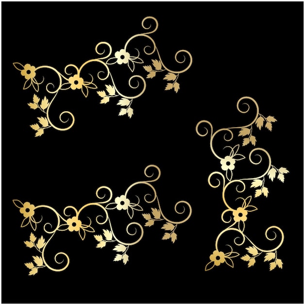 vector floral decorative elements