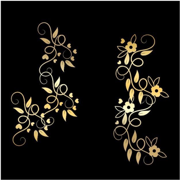 vector floral decorative elements