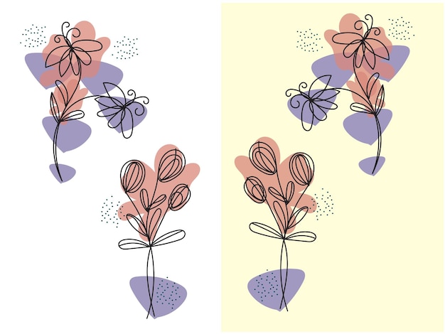 vector floral decorative elements