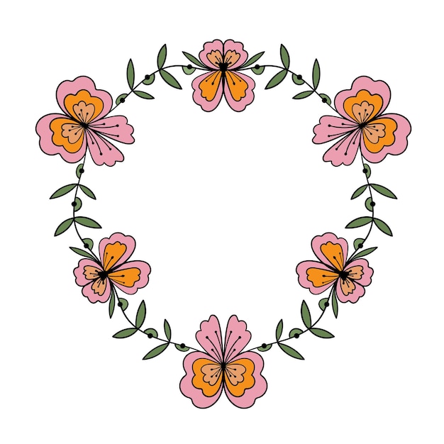 Vector vector floral frame decorative element for graphic design