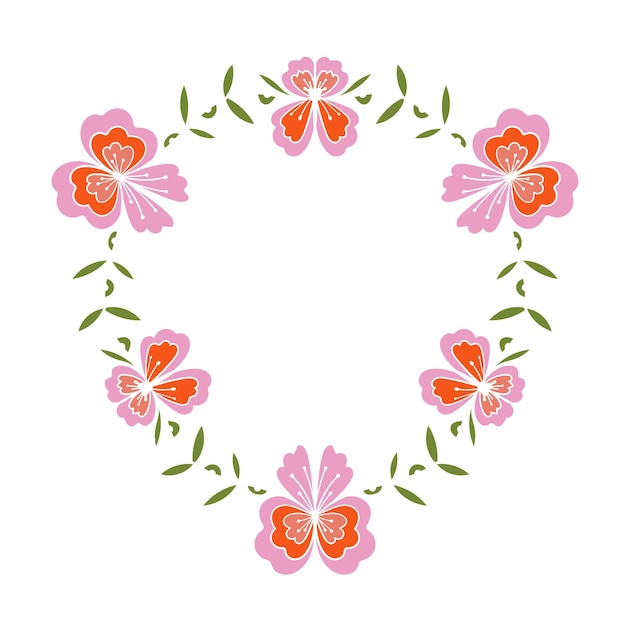 Vector floral frame Decorative element for graphic design