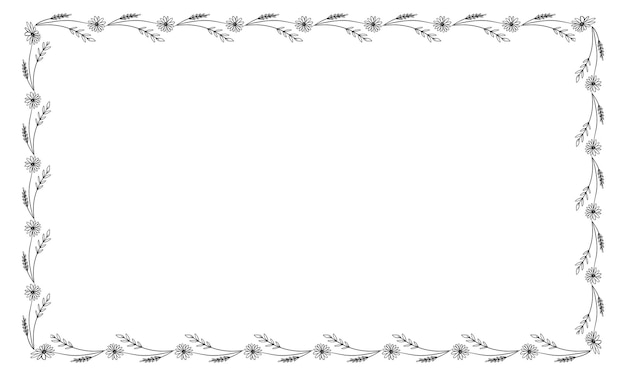 Vector vector floral frame design template