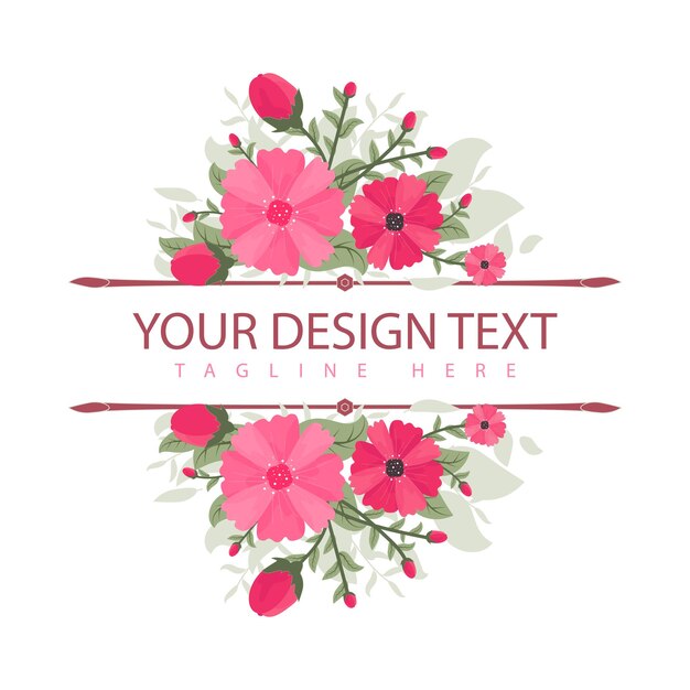 Vector vector floral frame design