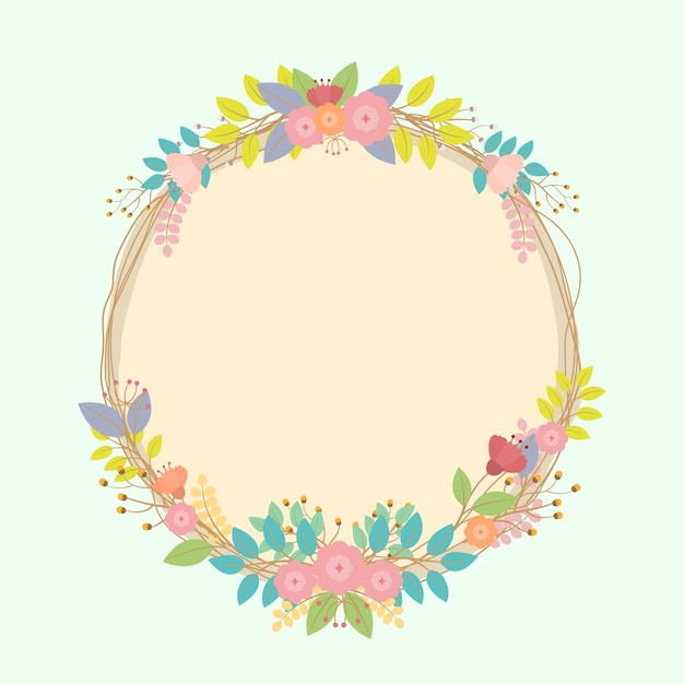 Vector floral frame sjabloon.