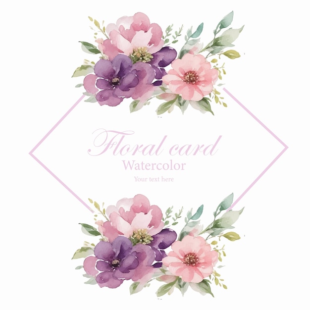 Vector vector floral frame with vegetation