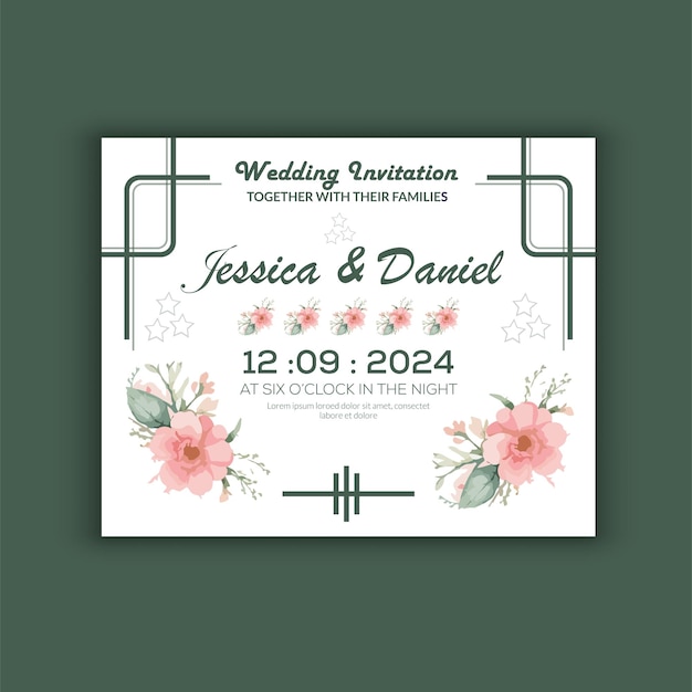 Vector floral frame with vegetation